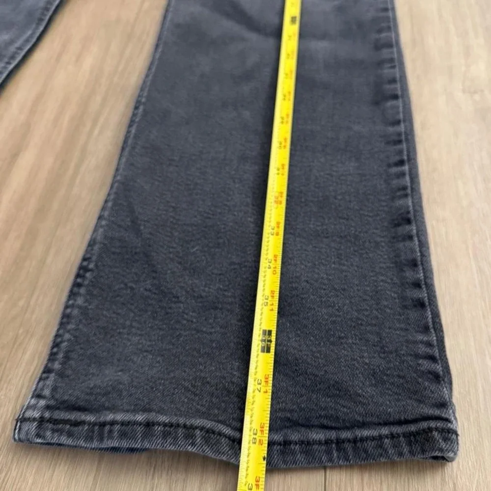 Levis Super Low Boot Dark Wash Distressed Jeans Mens 34x32 Grey Black
